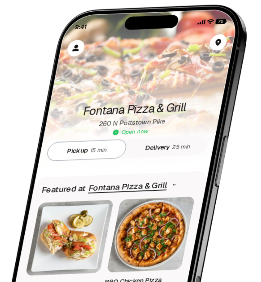 Fontana Pizza & Grill app preview