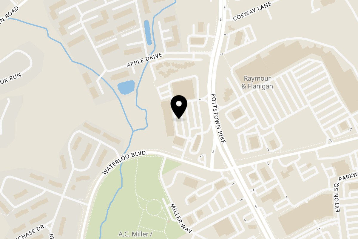 Map showing the location of Fontana Pizza & Grill on 260 N Pottstown Pike in Exton